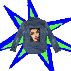 Denim Jacket with Custom Back Design